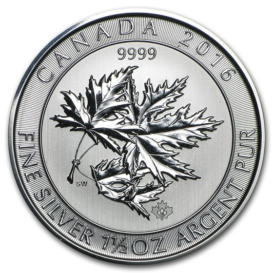 2016 Canada 1.5 oz Silver $8 SuperLeaf BU 2016 Canada 1.5 oz Silver $8 SuperLeaf BU
